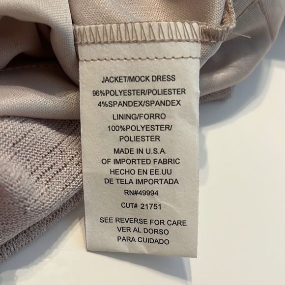 NWT R&M Richards Beige Jacket Mock Dress Size 14 - Picture 10 of 11